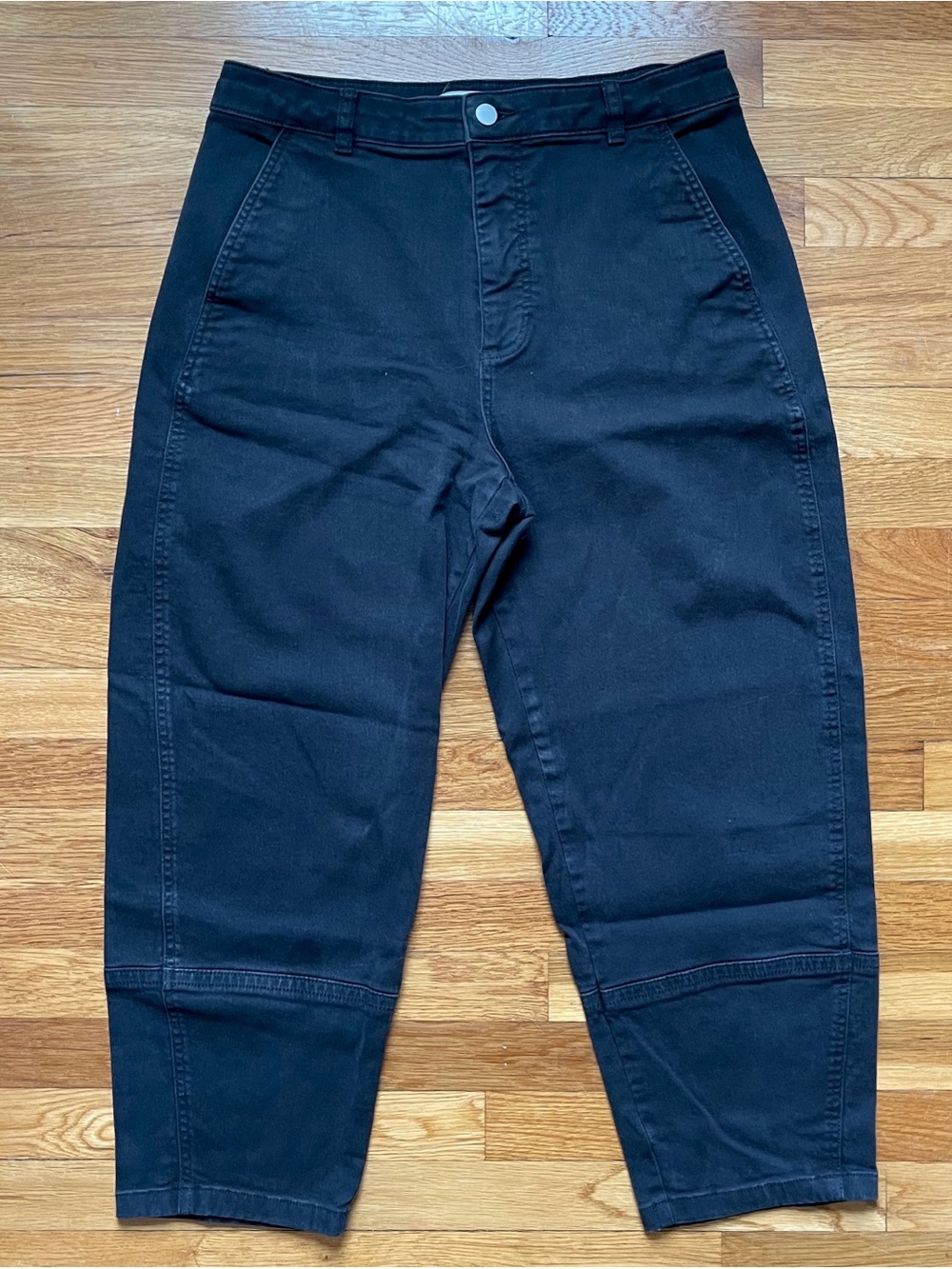 Everlane black high-waisted barrel pants - size 14